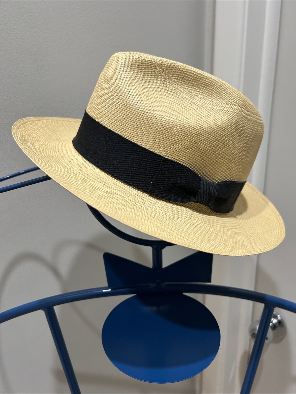 Brooks Brothers Straw Panama Hat with Black Band